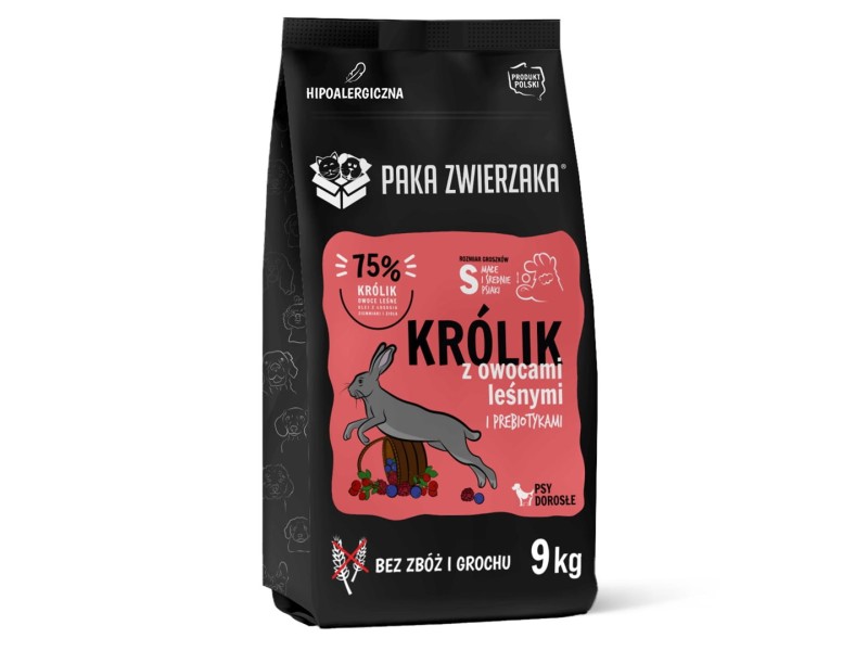 PAKA ZWIERZAKA Rabbit with forest fruits S - dry dog food - 9kg