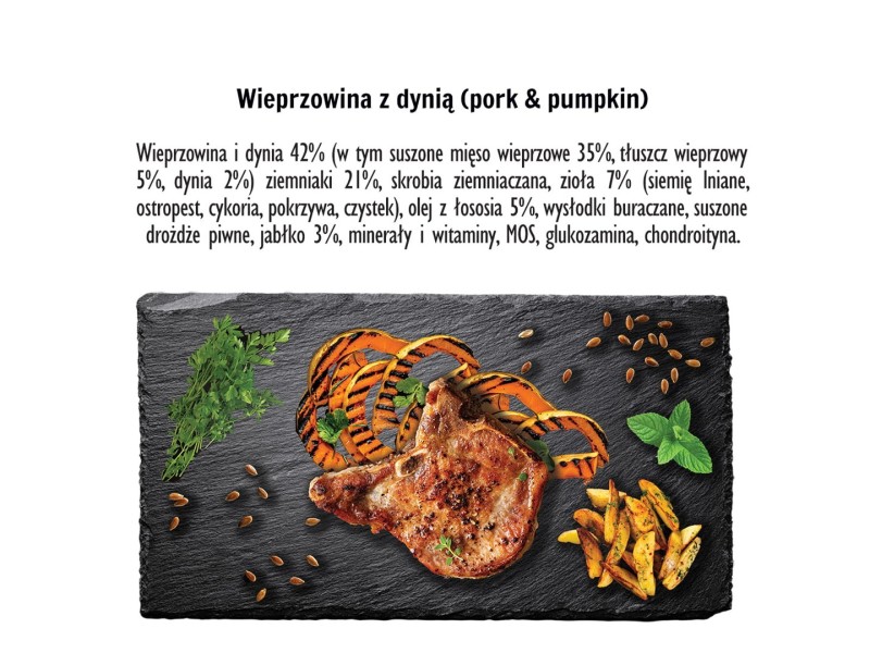 PAKA ZWIERZAKA Pork with pumpkin L - dry dog food - 9kg