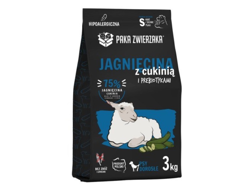 PAKA ZWIERZAKA Lamb with zucchini S - dry dog food - 3kg