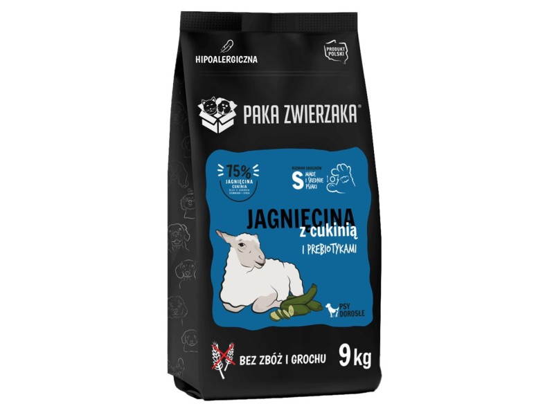 PAKA ZWIERZAKA Lamb with zucchini S - dry dog food - 9kg