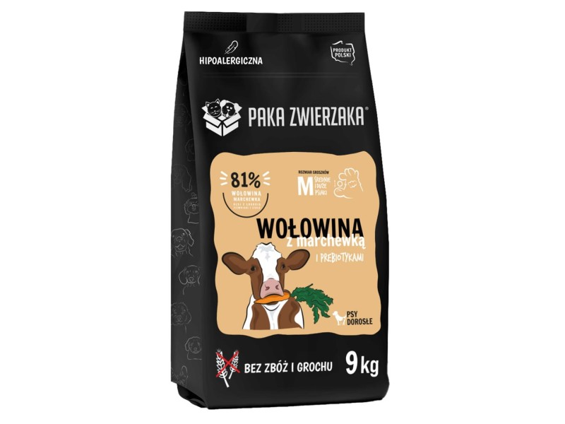 PAKA ZWIERZAKA Beef with carrots M - dry dog food - 9kg