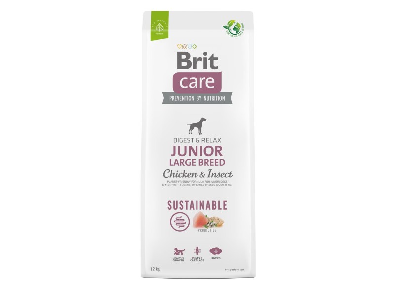 BRIT Care Dog Sustainable Junior Large Breed Chicken & Insect - dry dog food - 12 kg