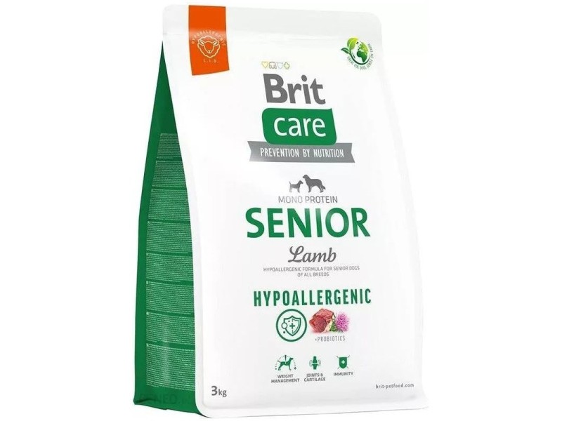 BRIT Care Hypoallergenic Senior Lamb with rice - dry dog food - 3kg
