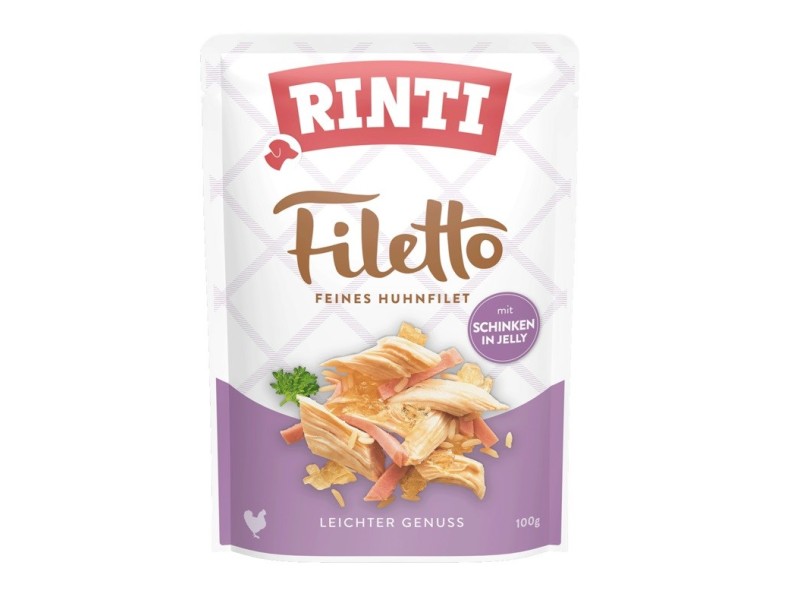 RINTI Filetto Chicken fillet with ham - wet dog food - 100g