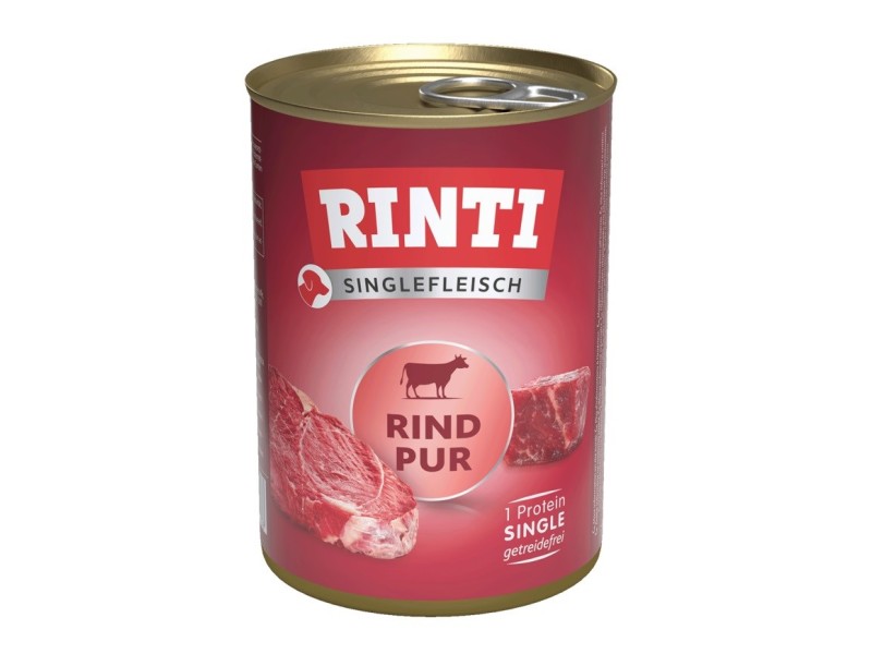 RINTI Singlefleisch Pur Beef - wet dog food - 400g