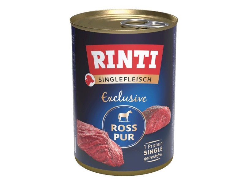 RINTI Singlefleisch Exclusive Horse - wet dog food - 400g