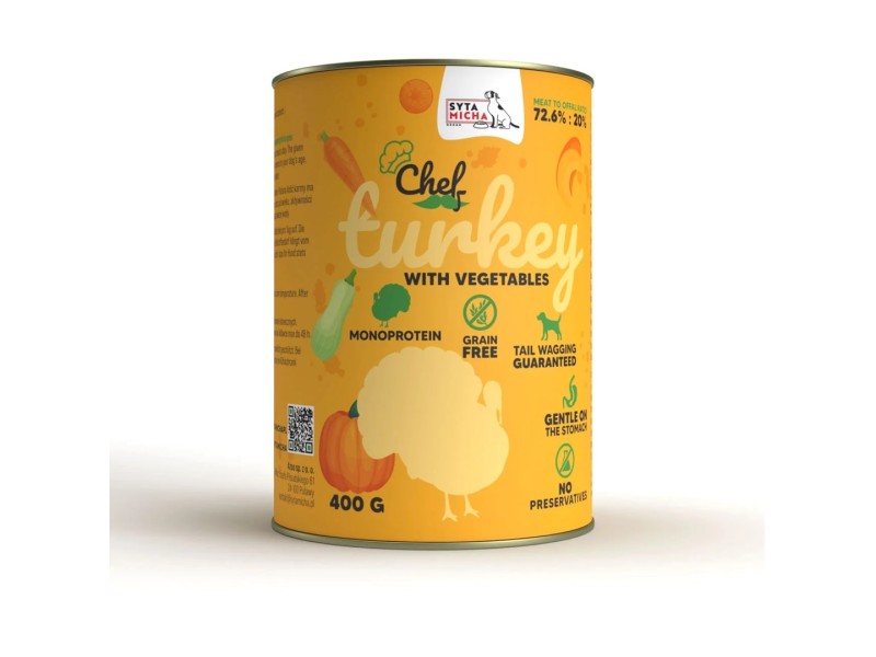 SYTA MICHA Chef Turkey with vegetables - wet dog food - 400g