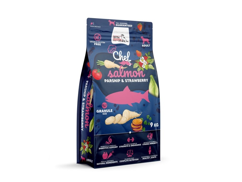 SYTA MICHA Chef Salmon, parsnip and strawberry - dry dog food - 9kg