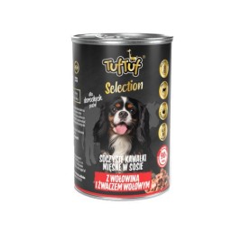 TUF TUF Selection Meat pieces with beef and rumen - wet dog food - 415g