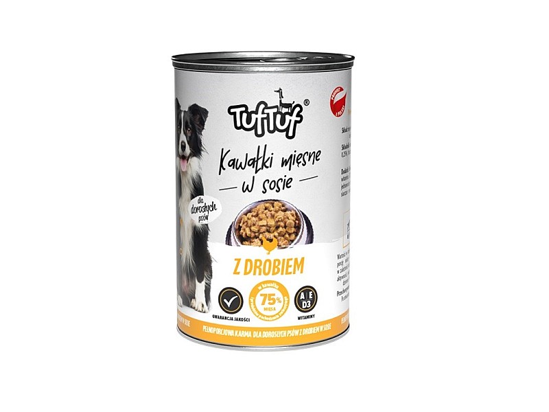 TUF TUF Chunks in gravy with poultry - wet dog food - 415g