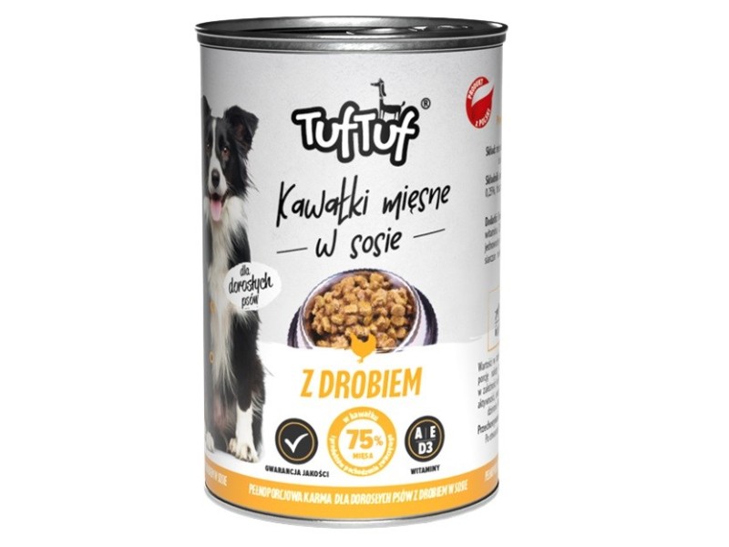 TUF TUF Meaty chunks with poultry - wet dog food - 1250g