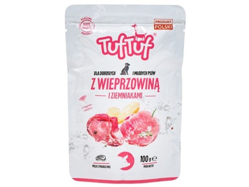 TUF TUF with pork and potatoes - wet dog food - 100g