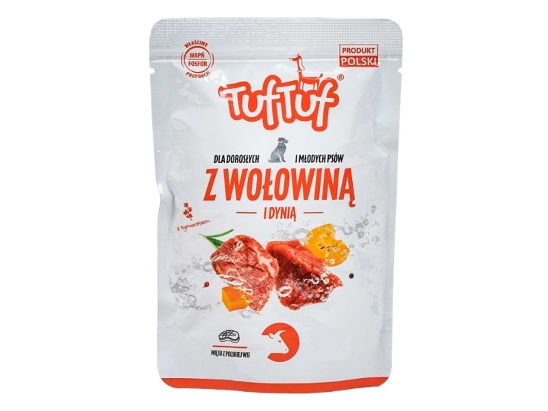 TUF TUF Minced beef with pumpkin - wet dog food - 100g