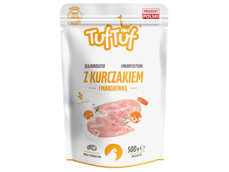 TUF TUF Ground Chicken with Carrots - wet dog food - 500g