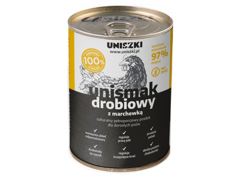 UNISZKI Unismak Chicken with Carrot - Wet Dog Food - 410g