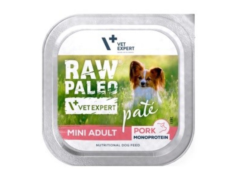 RAW PALEO Pâte Mini Adult Pork - wet dog food - 150g