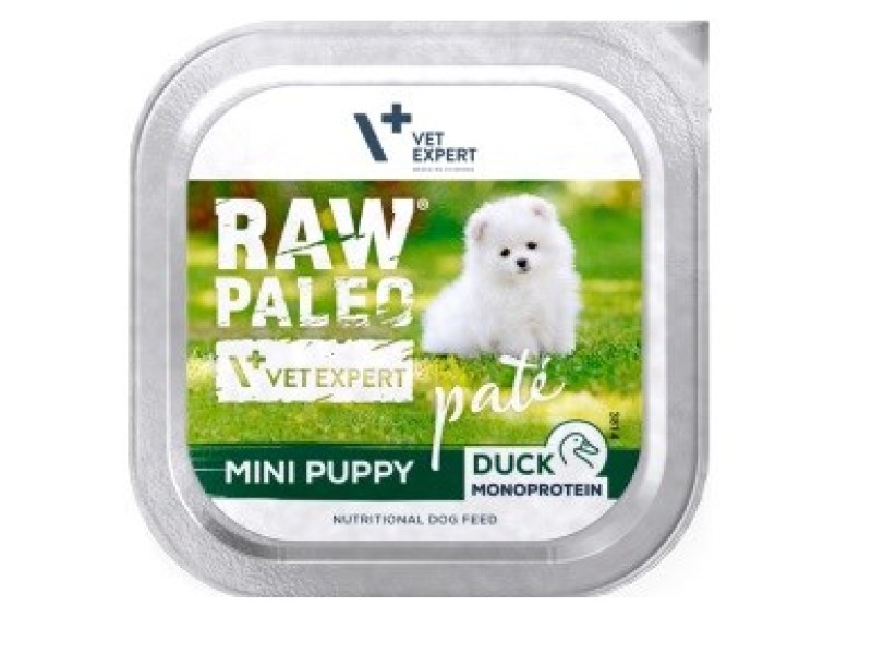 RAW PALEO Pâte Mini Puppy Duck - wet dog food - 150g