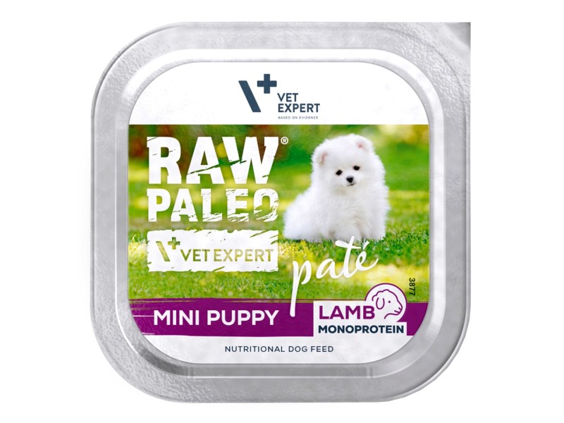 RAW PALEO Pâte Mini Puppy Lamb - wet dog food - 150g RAW PALEO Pâte Mini Puppy Lamb - wet dog food - 150g