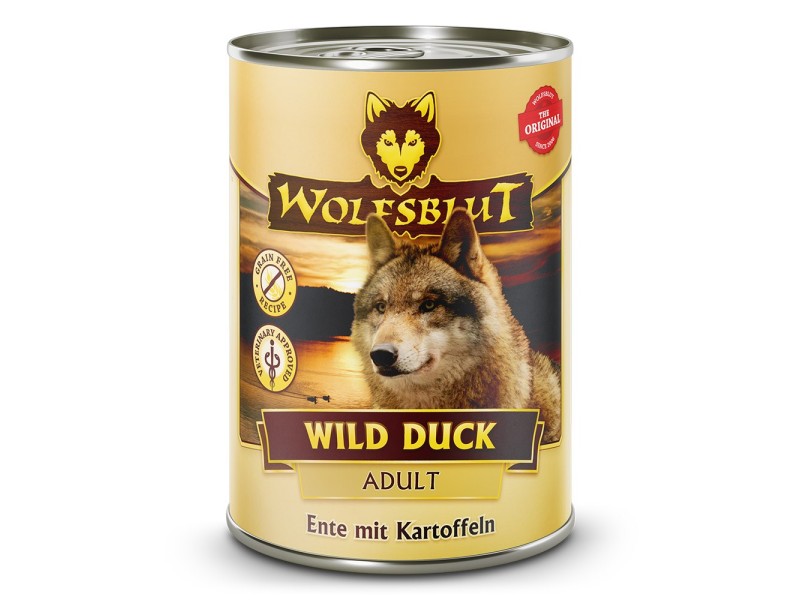 WOLFSBLUT Wild Duck Duck with potatoes - wet dog food - 395g WOLFSBLUT Wild Duck Duck with potatoes - wet dog food - 395g
