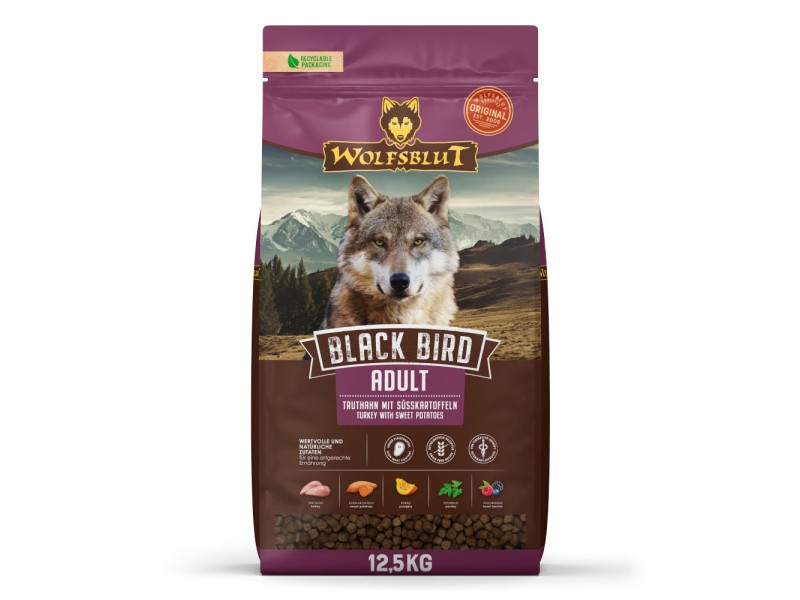 WOLFSBLUT Black Bird Turkey - dry dog food - 12,5kg