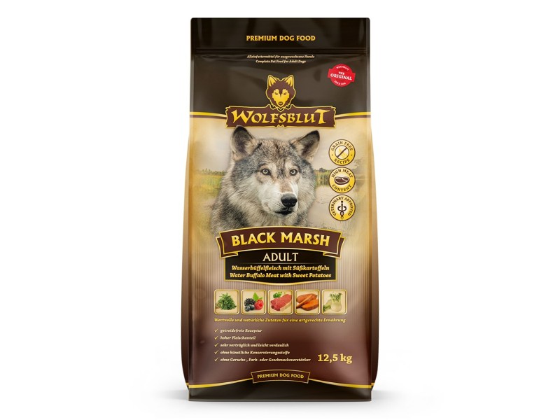 WOLFSBLUT Black Marsh Water buffalo - dry dog food - 12,5kg