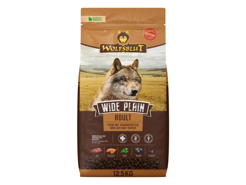 WOLFSBLUT Wide Plain Horse - dry dog food - 12,5kg