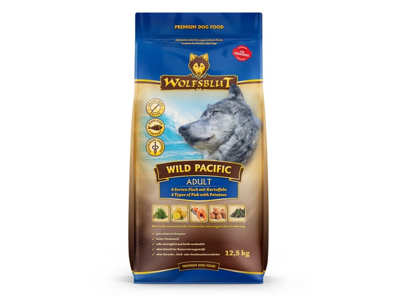 WOLFSBLUT Wild Pacific Fish with potatoes - dry dog food - 12,5kg