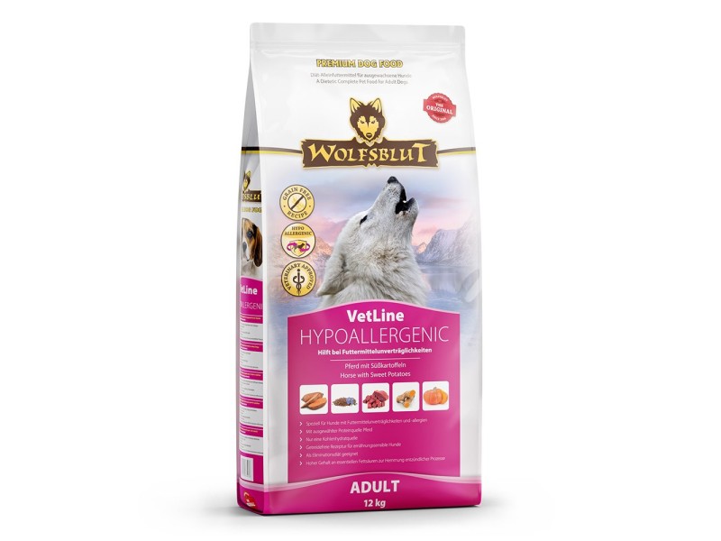 WOLFSBLUT VetLine Hypoallergenic Horse - dry dog food - 12kg