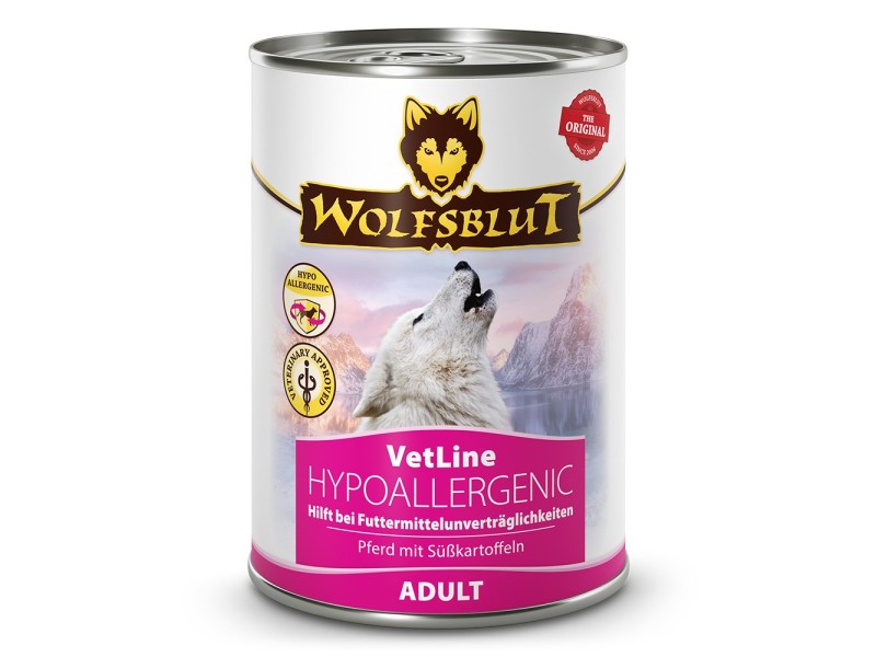 WOLFSBLUT VetLine Hypoallergenic Horse - wet dog food - 395g