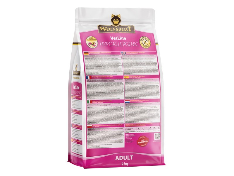 WOLFSBLUT VetLine Hypoallergenic Horse with sweet potatoes - dry dog food - 2kg WOLFSBLUT VetLine Hypoallergenic Horse with sweet potatoes - dry dog food - 2kg