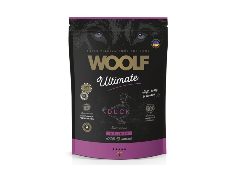 WOOLF Ultimate soft Duck - semi-moist dog food - 1kg