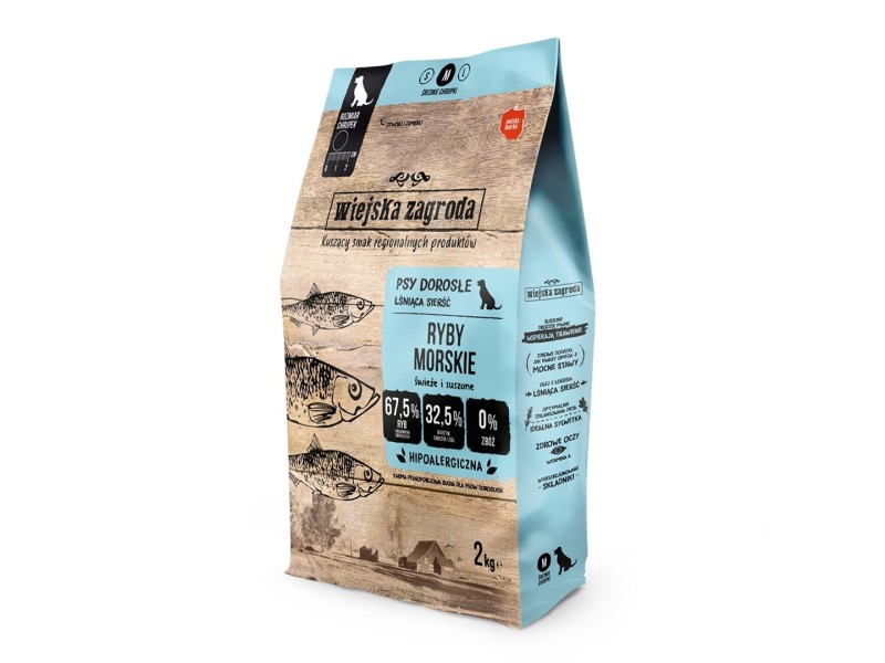 WIEJSKA ZAGRODA Marine Fish M - dry dog food - 2kg