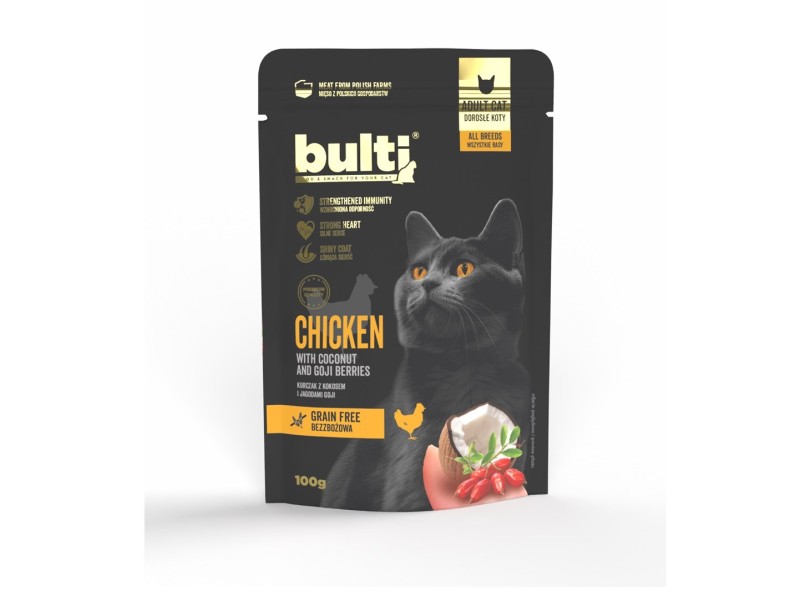 BULTI Superfoods Chicken with coconut and goji berries - wet cat food - 100g