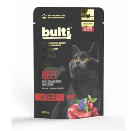 BULTI Superfoods Beef with cranberries and catnip - wet cat food - 100g