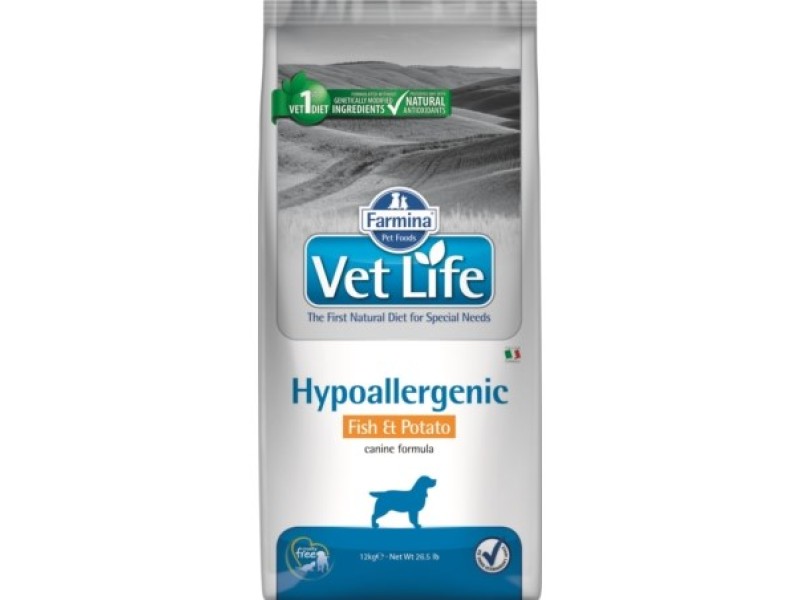 FARMINA Vet Life Hypoallergenic Canine Fish&Potato - dry dog food - 12 kg