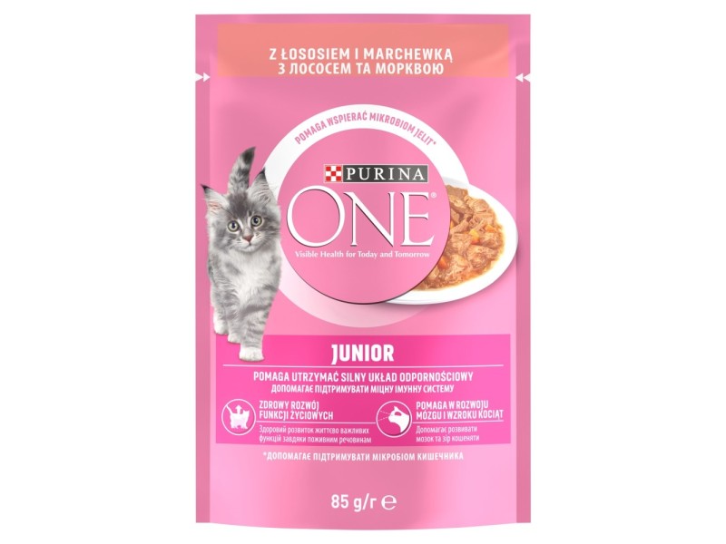 PURINA One Junior Salmon with carrot - wet cat food - 85g