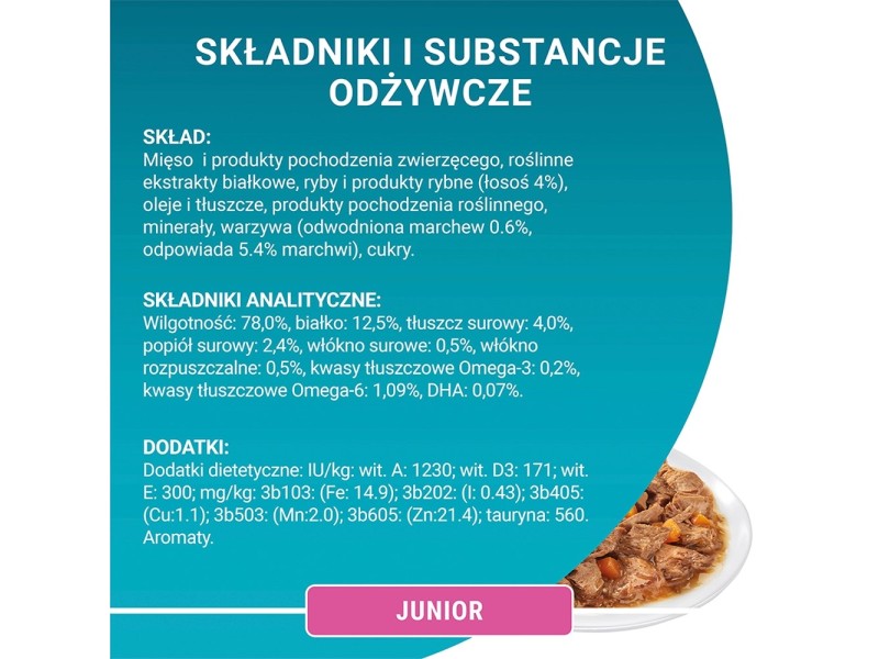 PURINA One Junior Salmon with carrot - wet cat food - 85g