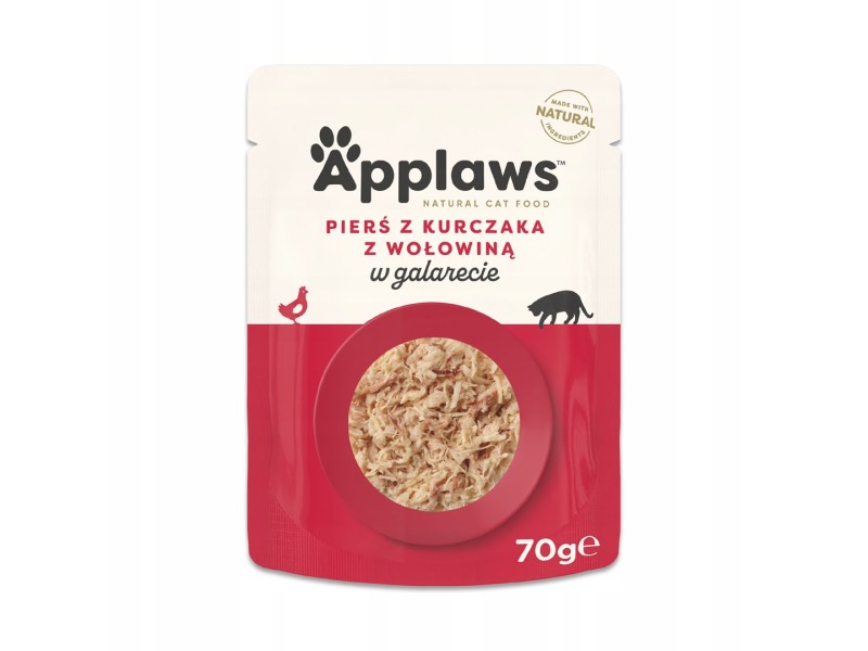 APPLAWS Chicken Breast with Beef in Jelly - wet cat food - 70g