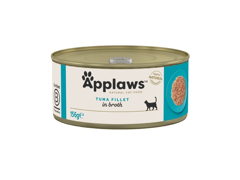 APPLAWS Tuna fillet in broth - wet cat food - 156g