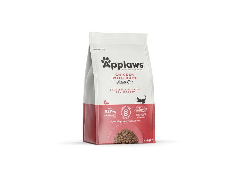 APPLAWS Chicken with duck - dry cat food - 7,5kg