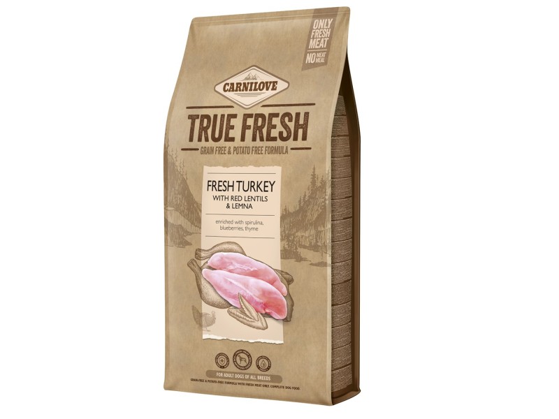 CARNILOVE True Fresh Dog Adult Turkey with red lentils and lemna - dry dog food - 11,4kg