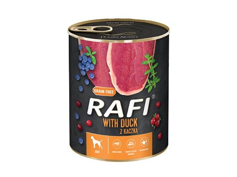 Dolina Noteci Rafi Dog wet food with duck, blueberries and cranberries - 800g