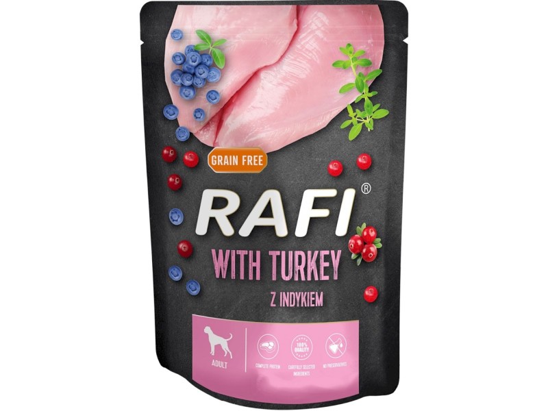 DOLINA NOTECI RAFI - Wet dog food - turkey, blueberry, cranberry 300 g