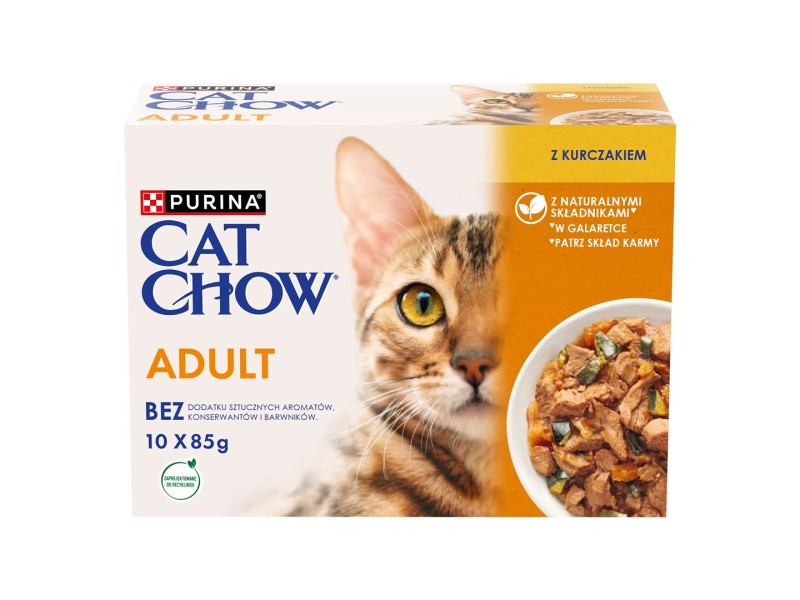 PURINA Cat Chow Chicken, Zucchini - wet cat food - 10x85 g