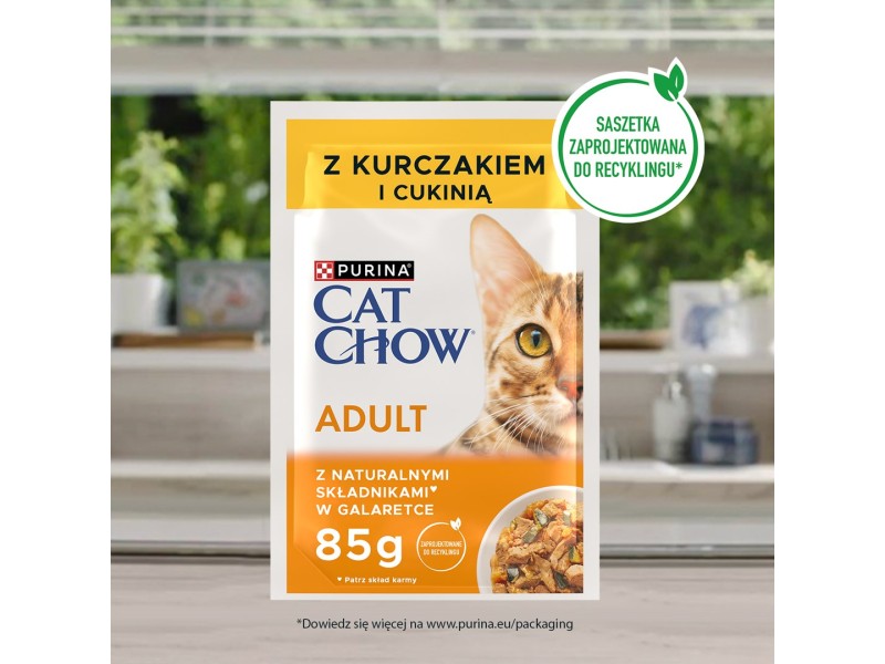 PURINA Cat Chow Chicken, Zucchini - wet cat food - 10x85 g