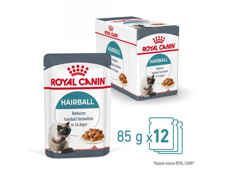 ROYAL CANIN FCN Hairball Care chunks in gravy - wet cat food - 12x85 g
