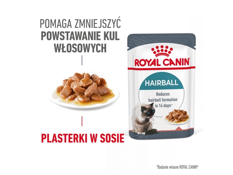 ROYAL CANIN FCN Hairball Care chunks in gravy - wet cat food - 12x85 g