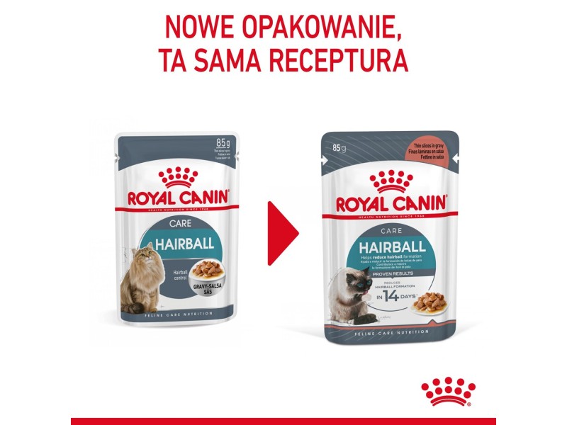 ROYAL CANIN FCN Hairball Care chunks in gravy - wet cat food - 12x85 g