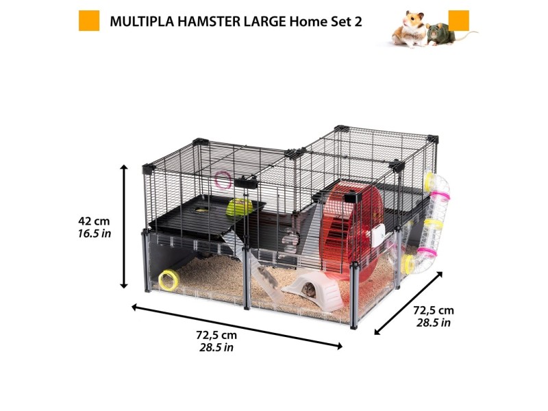 FERPLAST Multipla hamster large - cage for rodents - 107,5 x 37,5 x 42 cm