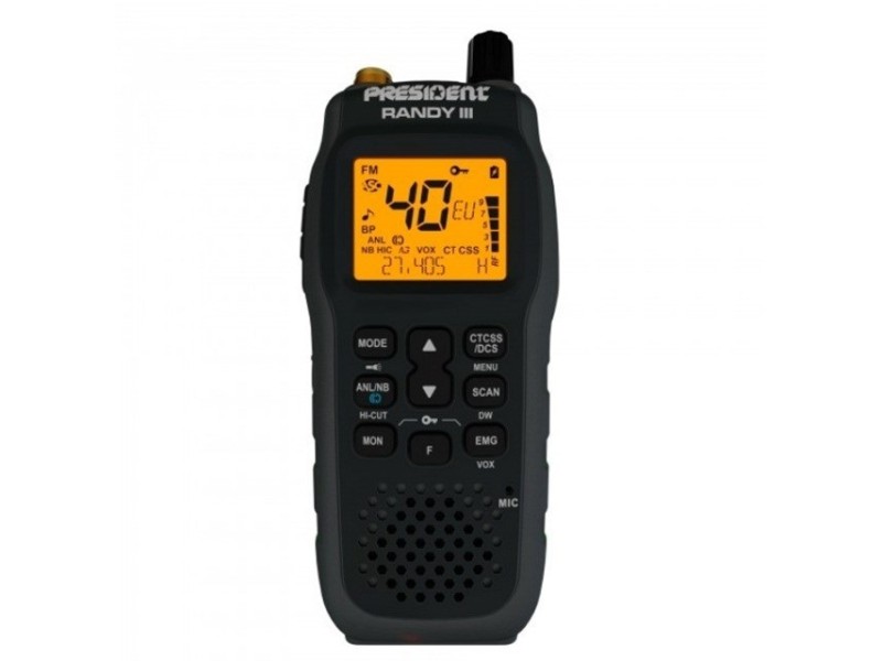 President Randy ASC AM/FM CB Portable Radio Black